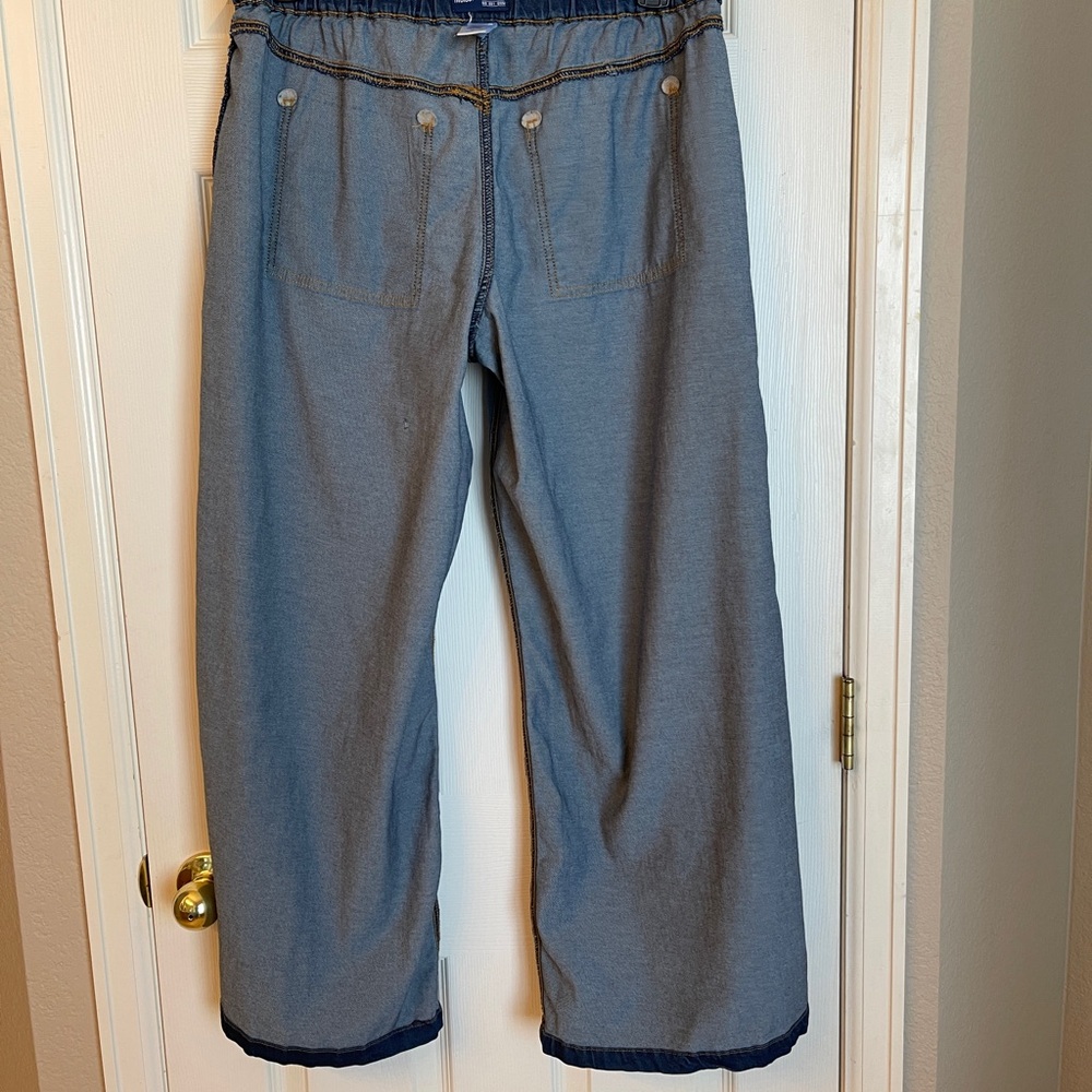 Project Indigo Wide Leg Utility Patch‎ Pocket Denim Jeans XL Dark Wash - Picture 11 of 15